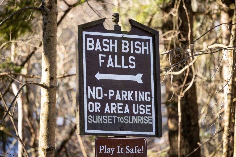 Bash Bish Falls signage