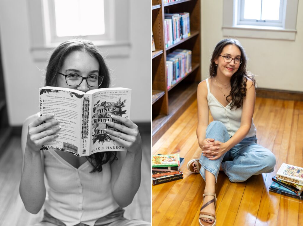 West Springfield High School Senior reading at the Westfield Athenaeum
