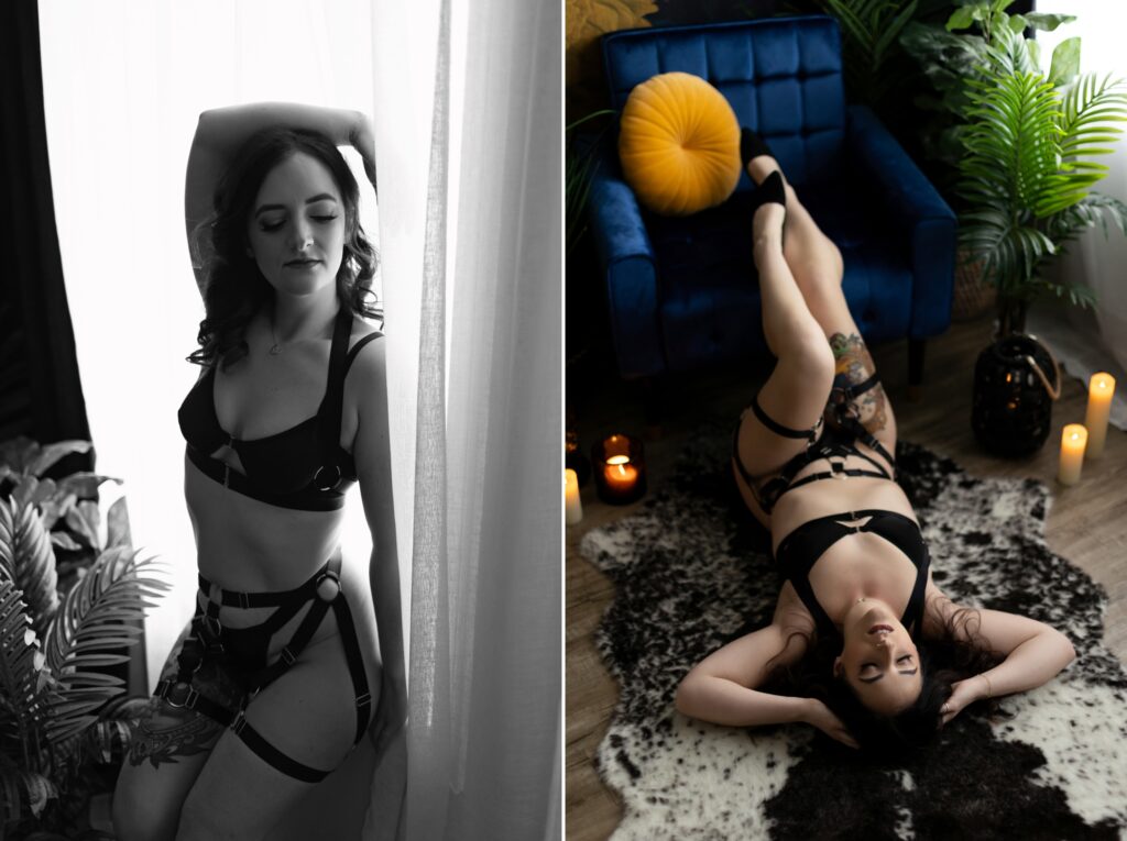 Western MA boudoir strappy outfit